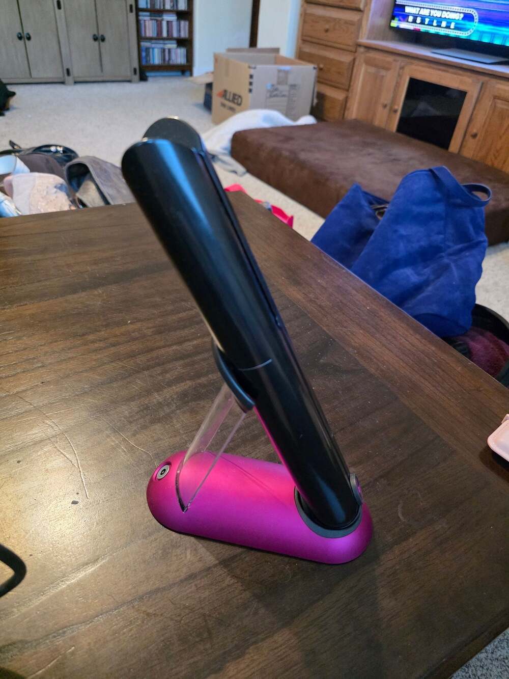 Dyson's Corrale cordless straightener with holder